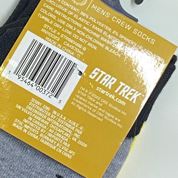 Star Trek Men’s Crew Sock Three Pairs - Picture 5 of 10